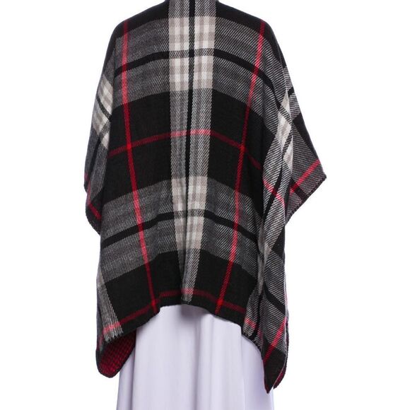 Woolrich Red Black Cape/Shaw Reversible Wool *WARM & COZY - Picture 6 of 12